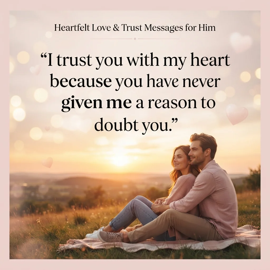 370+ Heartfelt Love and Trust Messages for Him to Touch His Heart 💕