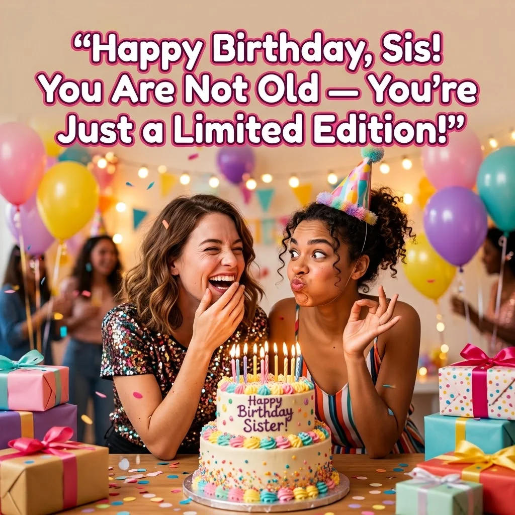 Funny Birthday Wishes for Sister