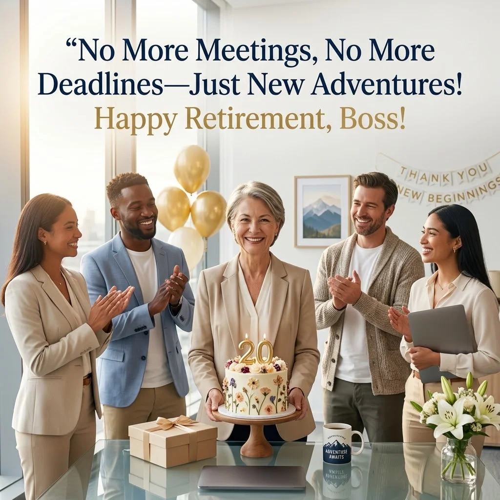 Funny, Short & New Beginnings Retirement Wishes for Boss
