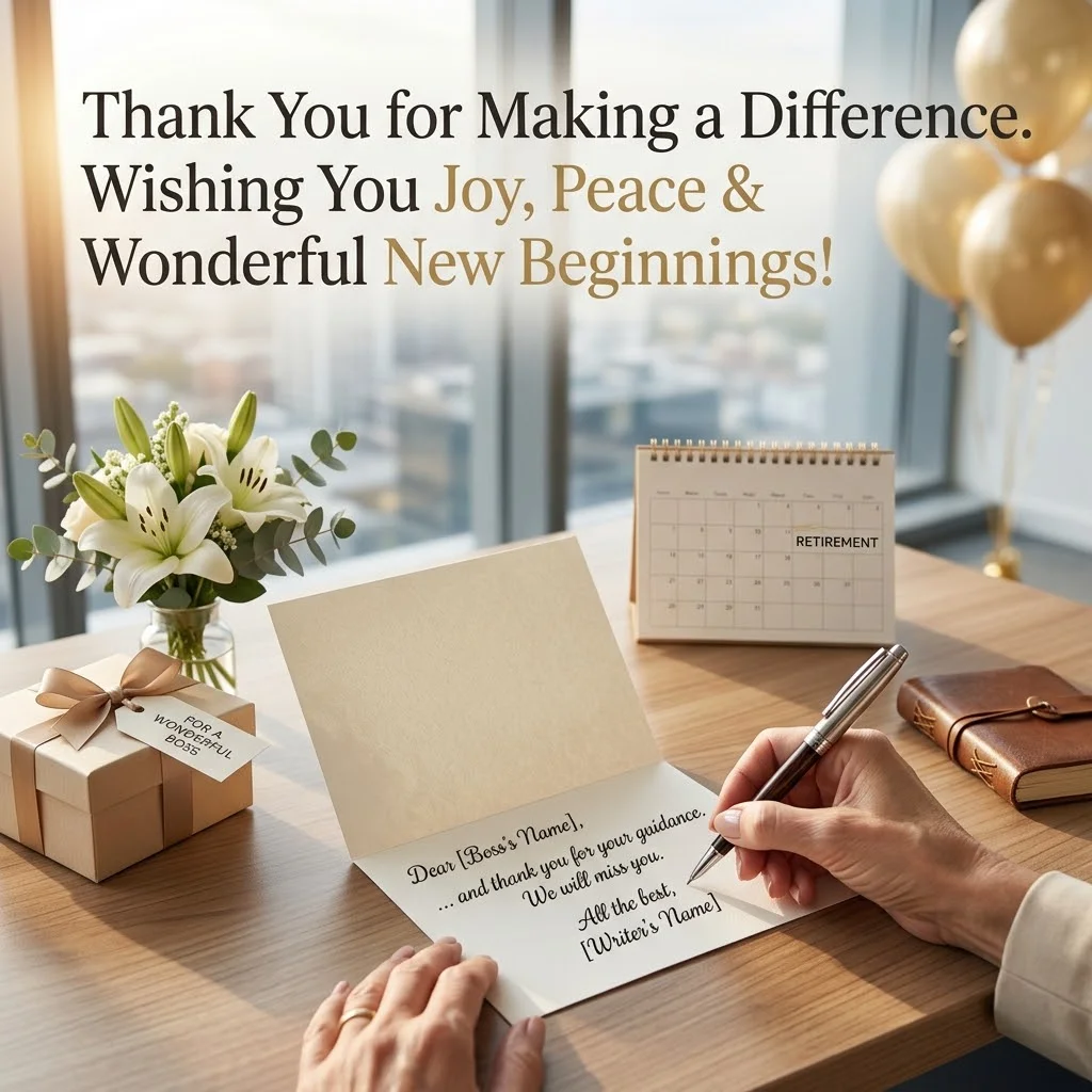 How to Write a Retirement Message for Your Boss