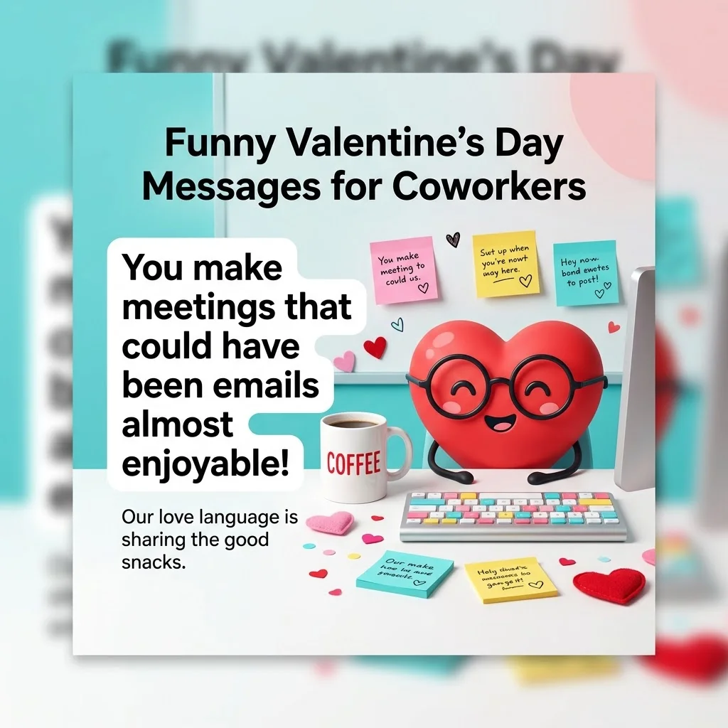 Funny Valentine's Day Messages for Coworkers