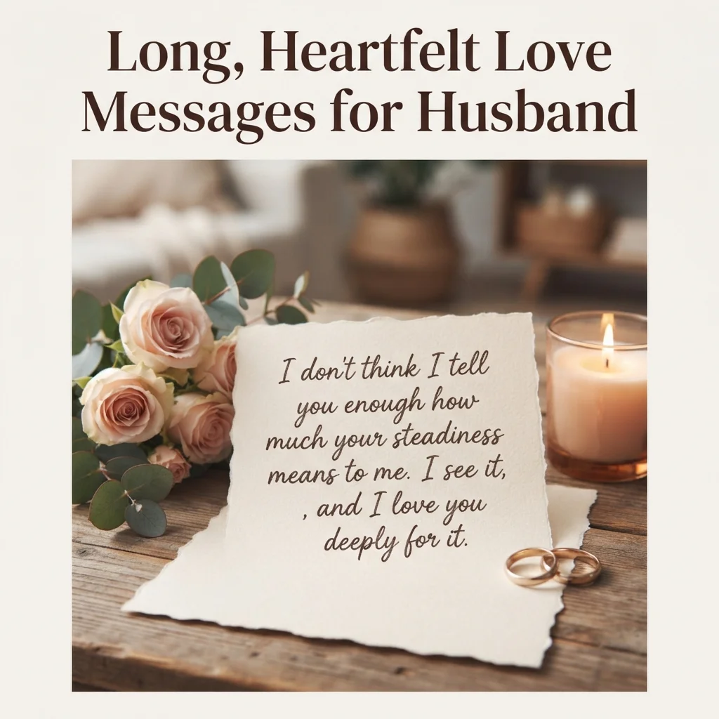Long, Heartfelt Love Messages for Husband