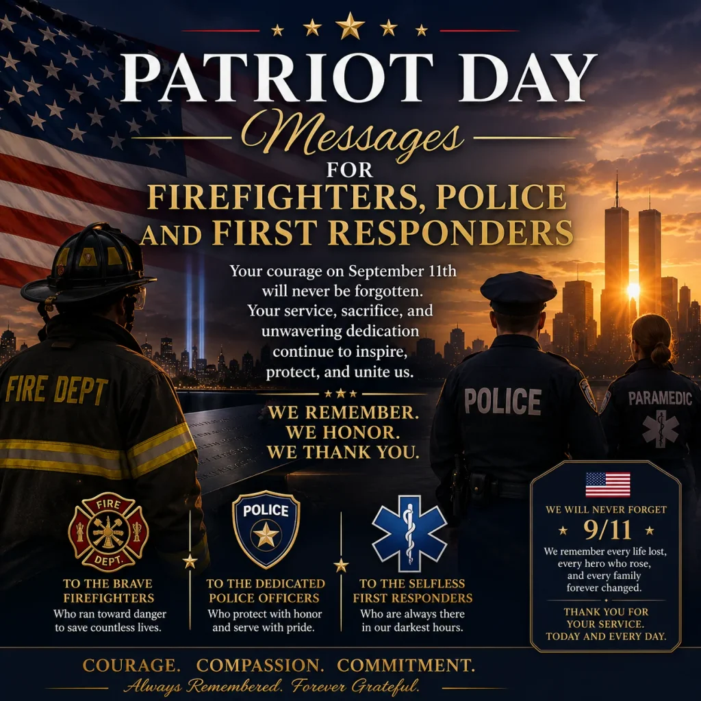 Patriot Day Messages for Firefighters Police and First Responders