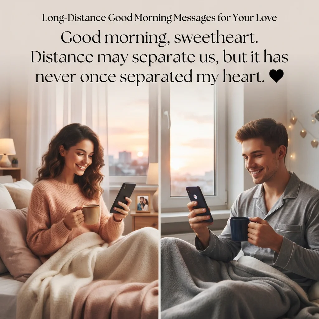 Long-Distance Good Morning Messages for Your Love