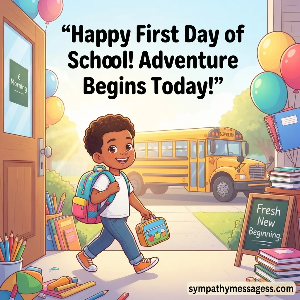 Happy First Day of School Wishes and New Year Wishes
