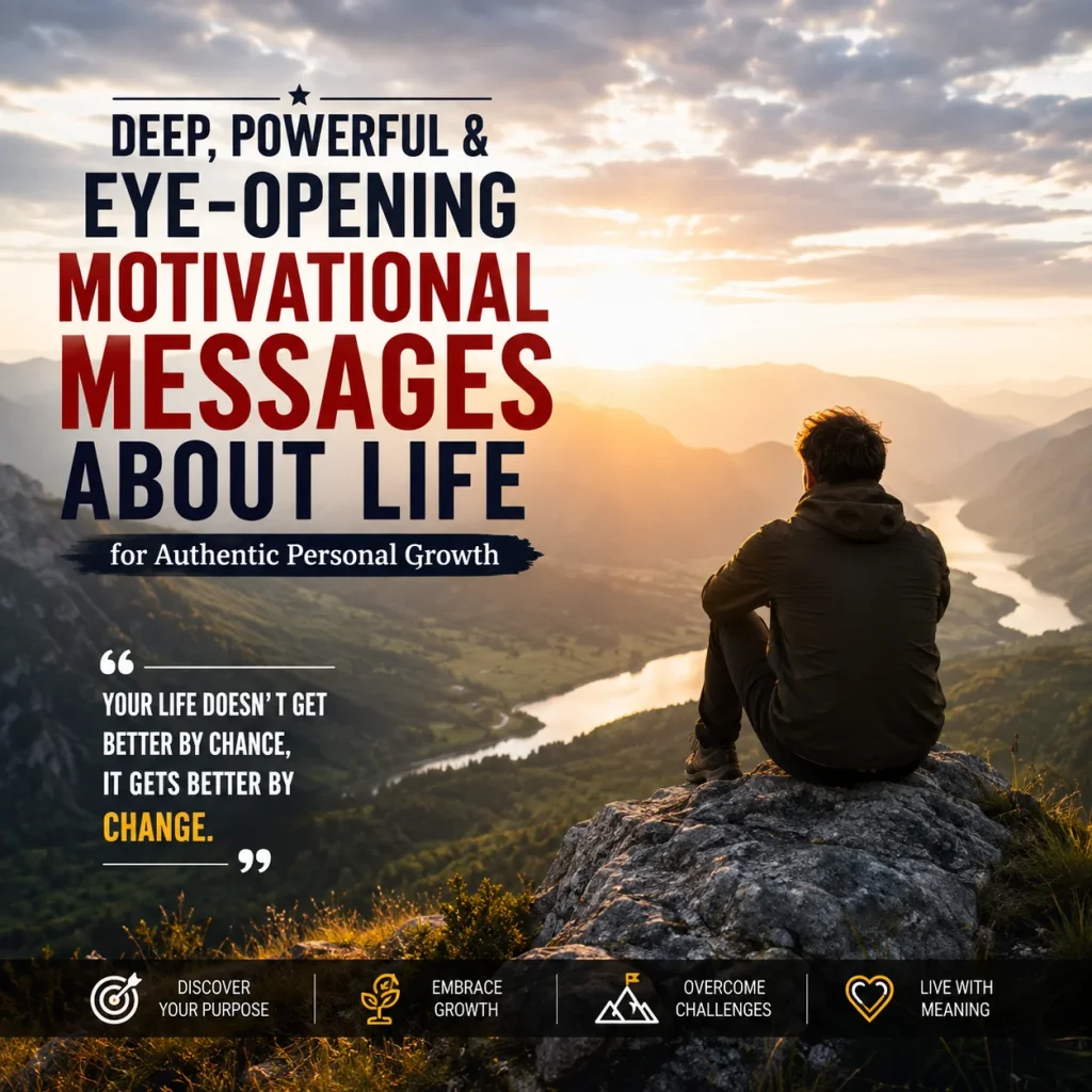 Deep, Powerful & Eye-Opening Motivational Messages About Life for Authentic Personal Growth