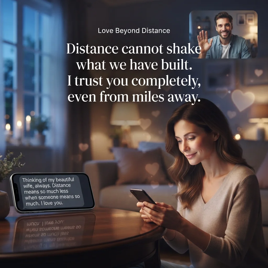 Long-Distance, Reassuring, and Trust-Rebuilding Messages for My Wife