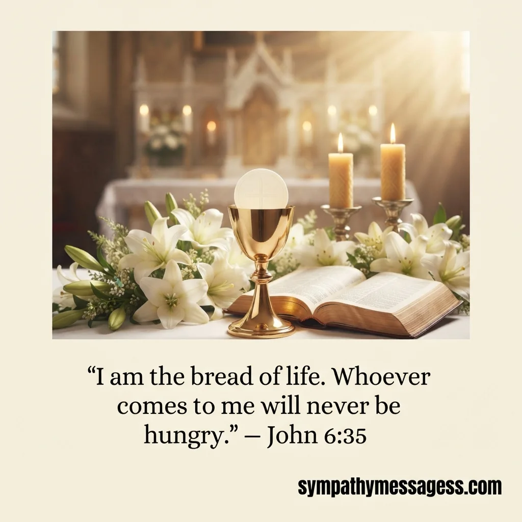 Classic Bible Verses & Prayers for Communion Cards