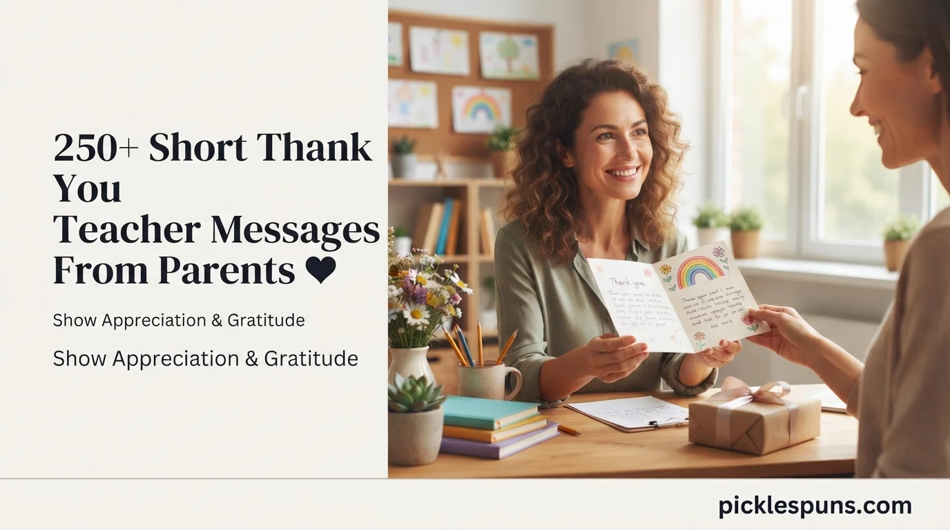 250+ Short Thank You Teacher Messages From Parents to Show Appreciation & Gratitude ❤️