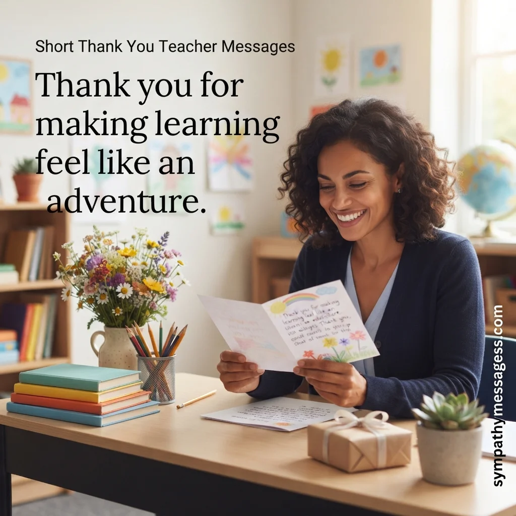 Short Thank You Teacher Messages for Every Occasion