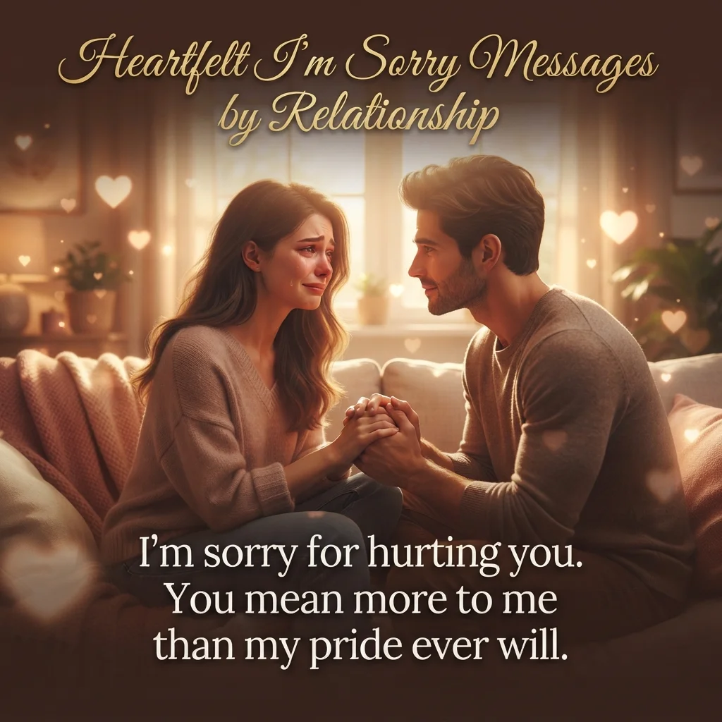 Heartfelt I'm Sorry Messages by Relationship