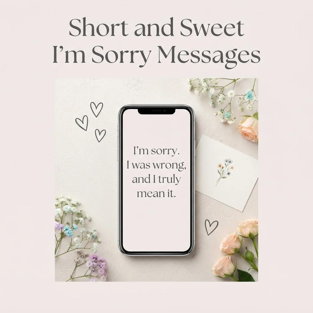 Short and Sweet I'm Sorry Messages