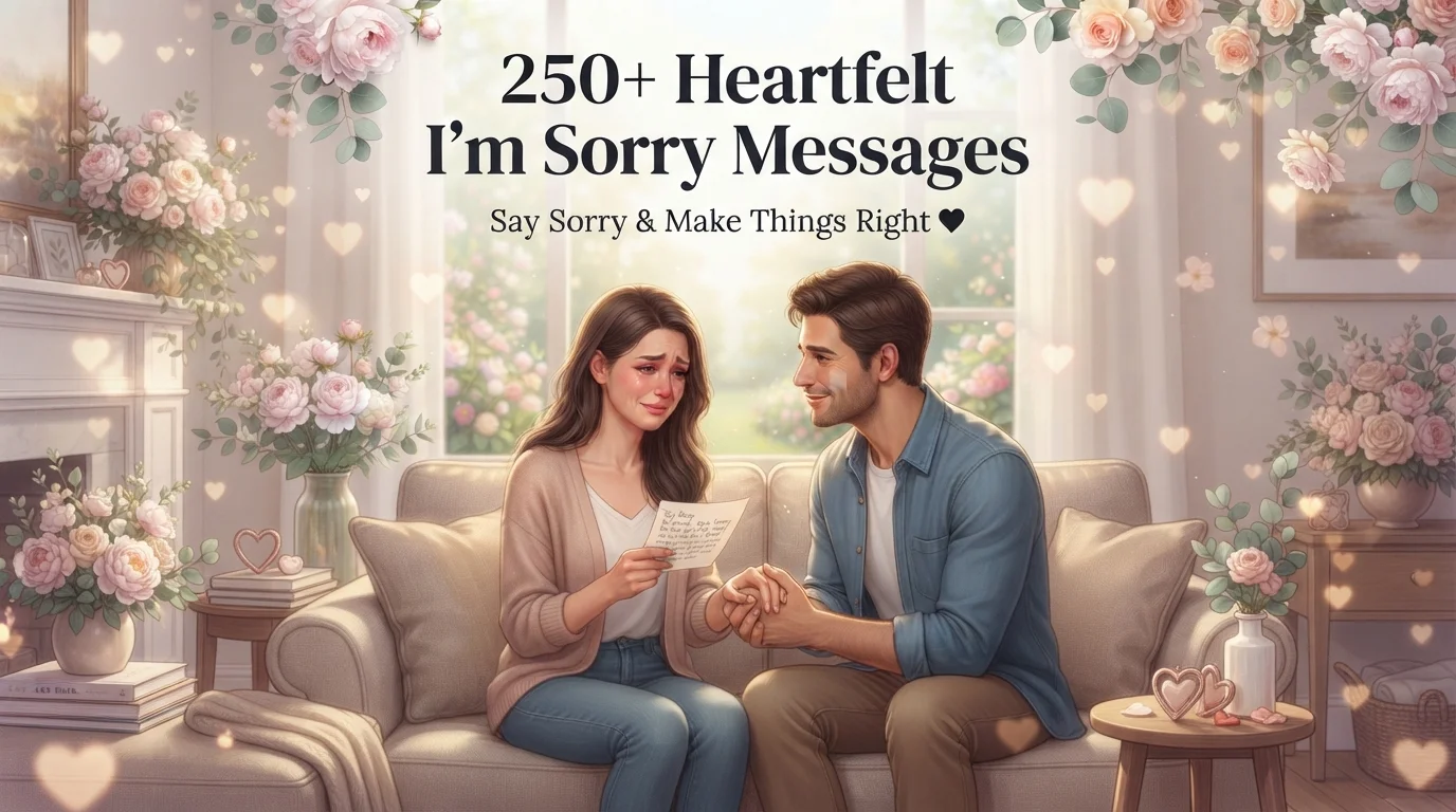 250+ Heartfelt I'm Sorry Messages to Say Sorry & Make Things Right ❤️