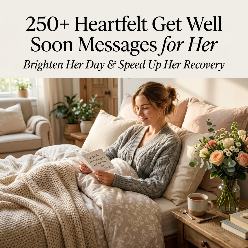 250+ Heartfelt Get Well Soon Messages for Her to Brighten Her Day & Speed Up Her Recovery
