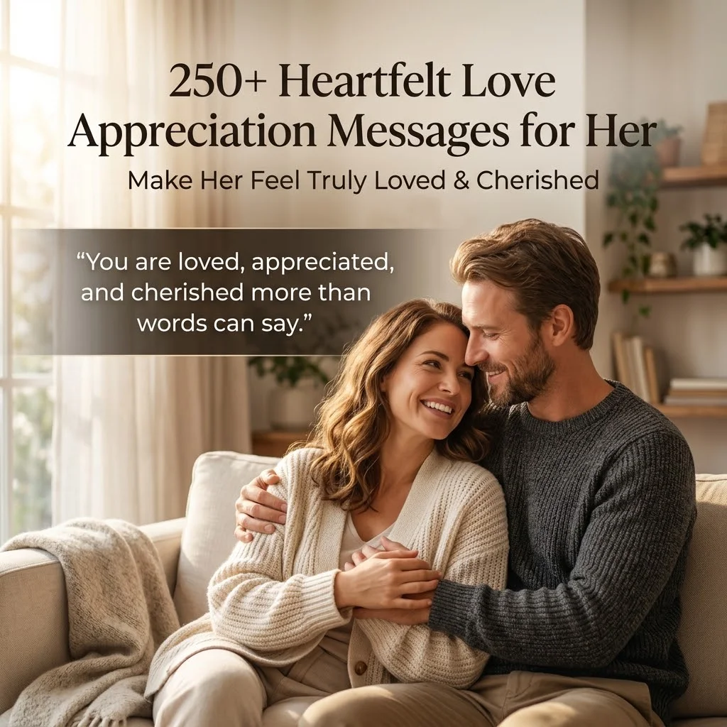 250+ Heartfelt Love Appreciation Messages for Her to Make Her Feel Truly Loved & Cherished