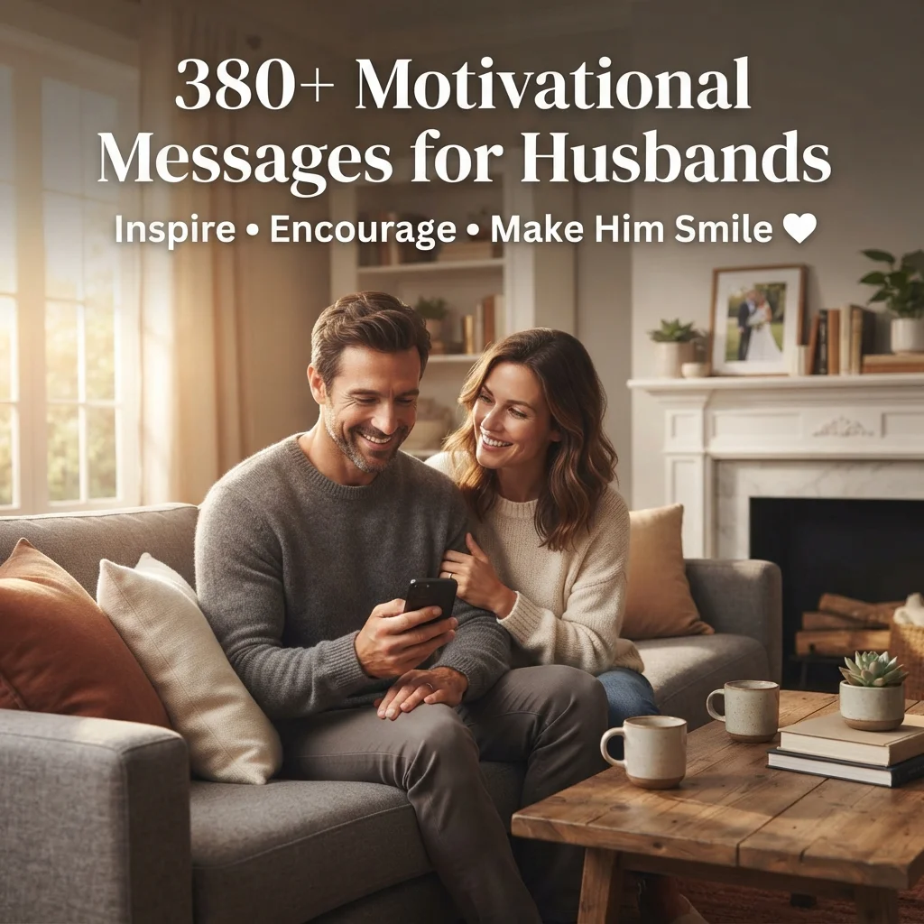 380+ Motivational Messages for Husbands to Inspire, Encourage & Make Him Smile