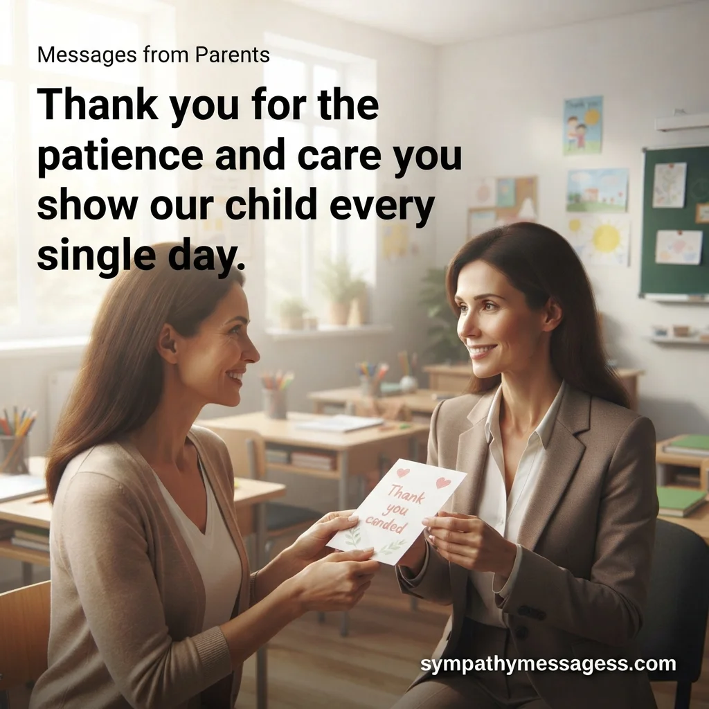 Motivational Messages for Teachers from Parents