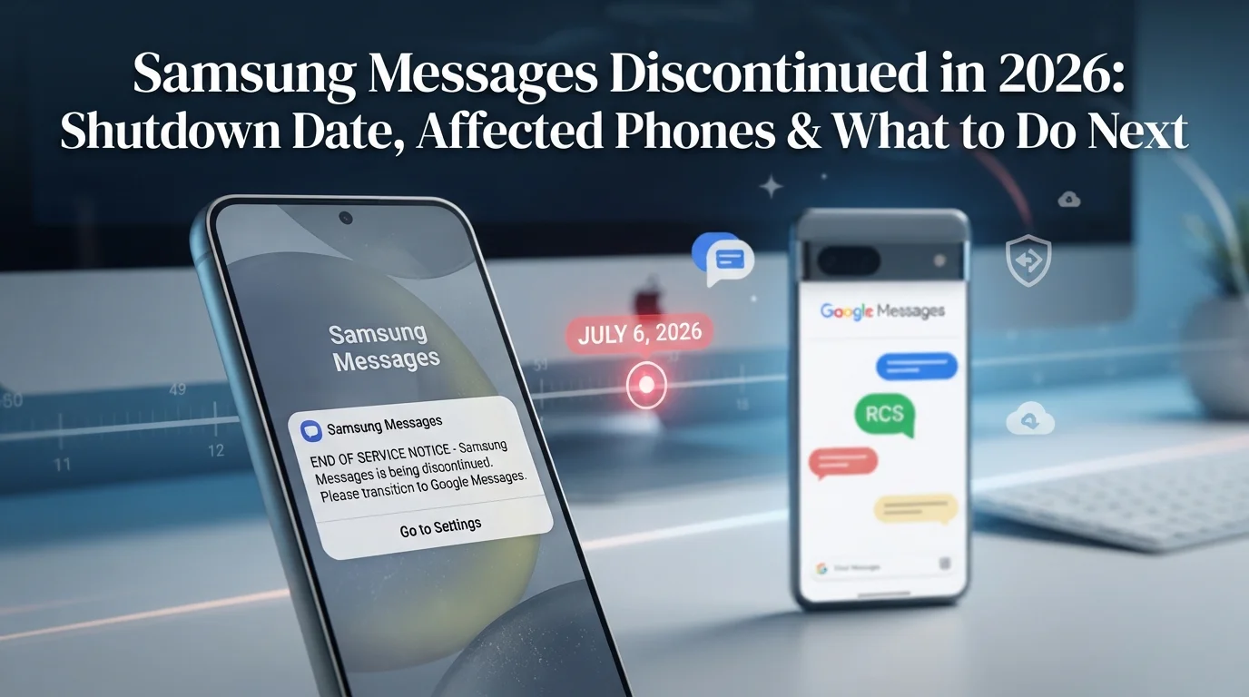 Samsung Messages Discontinued in 2026: Shutdown Date, Affected Phones & What to Do Next