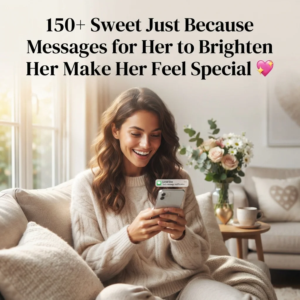 380+ Sweet Just Because Messages for Her to Brighten Her Day & Make Her Feel Special 💖