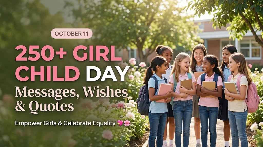 250+ Best International Girl Child Day Messages, Wishes & Quotes to Empower Girls and Celebrate Equality 💖🌸