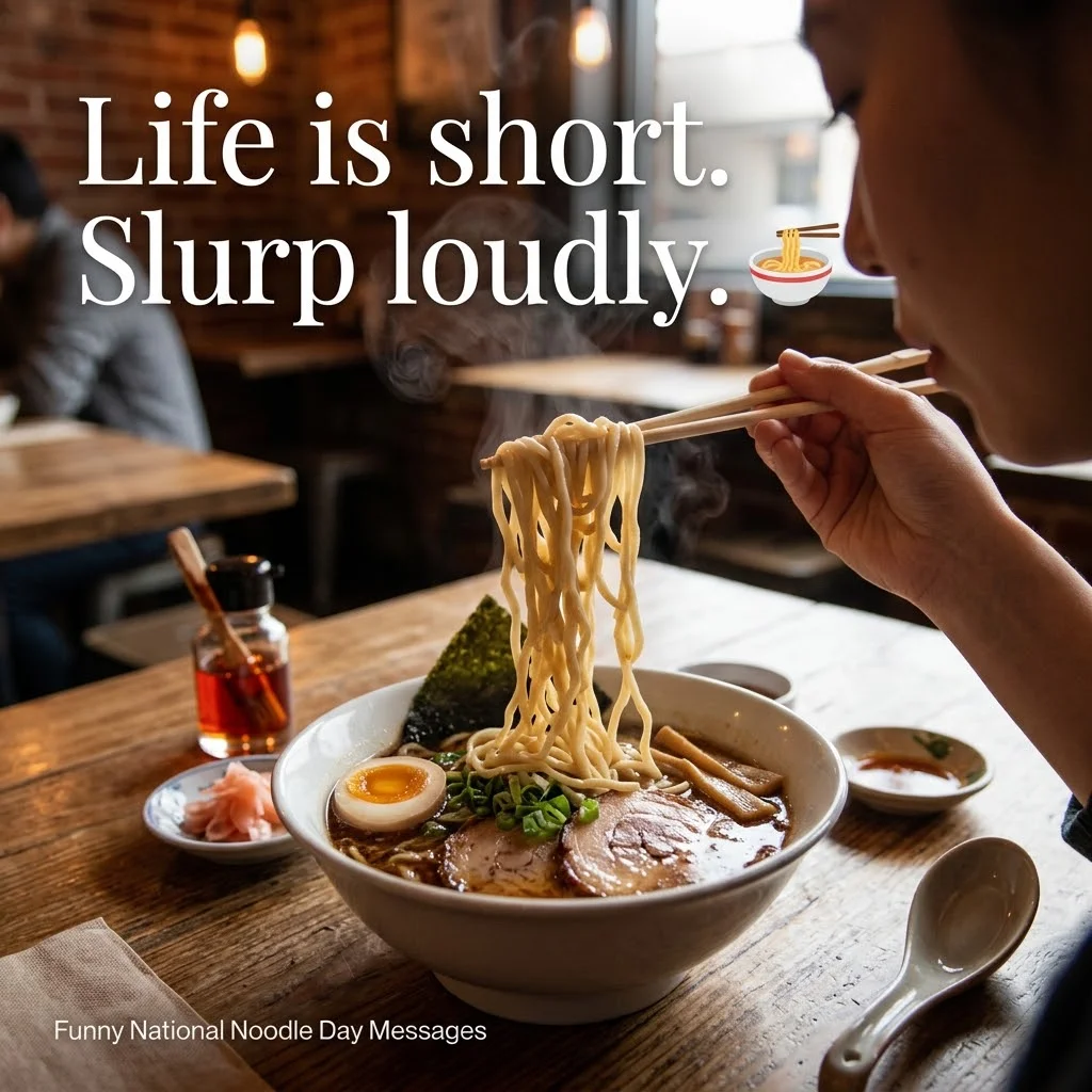 Funny National Noodle Day Messages