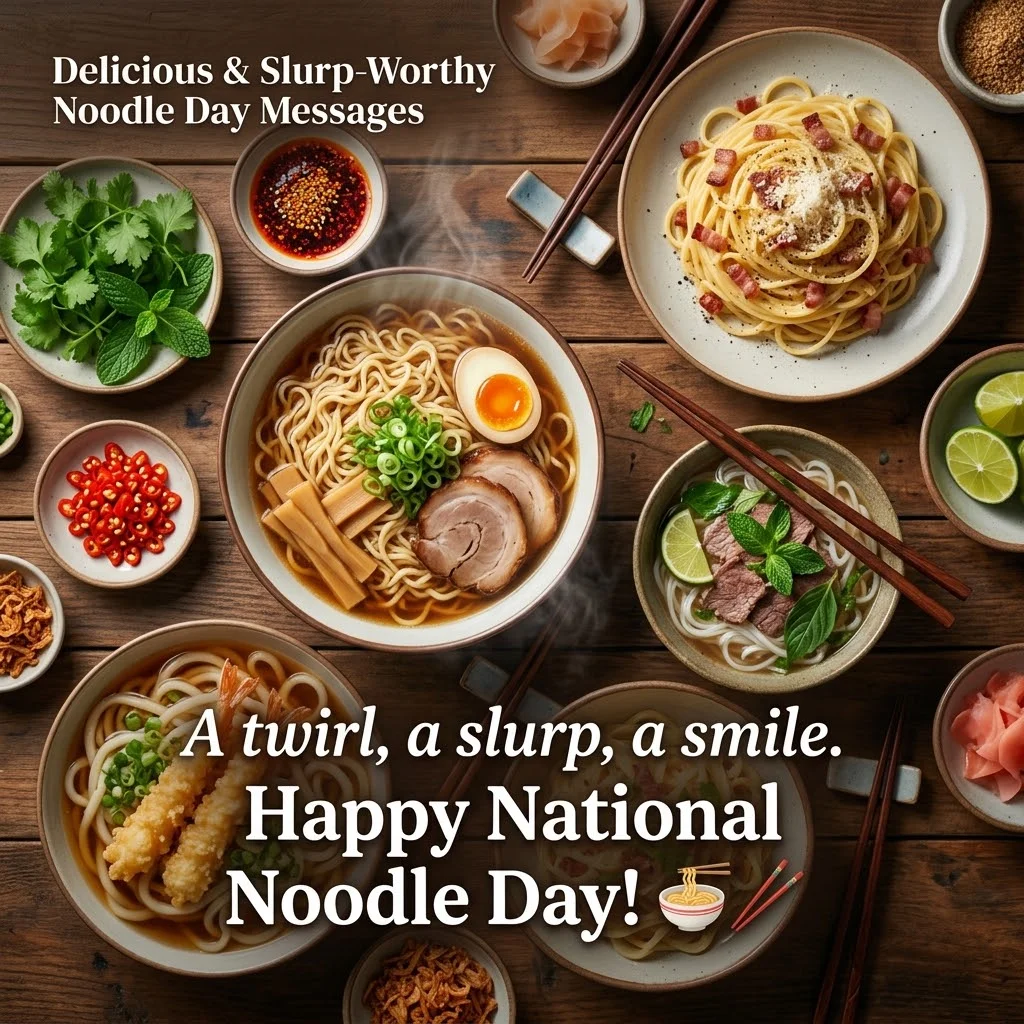 Delicious & Slurp-Worthy Noodle Day Messages