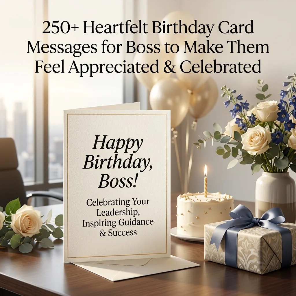 250+ Heartfelt Birthday Card Messages for Boss to Make Them Feel Appreciated & Celebrated