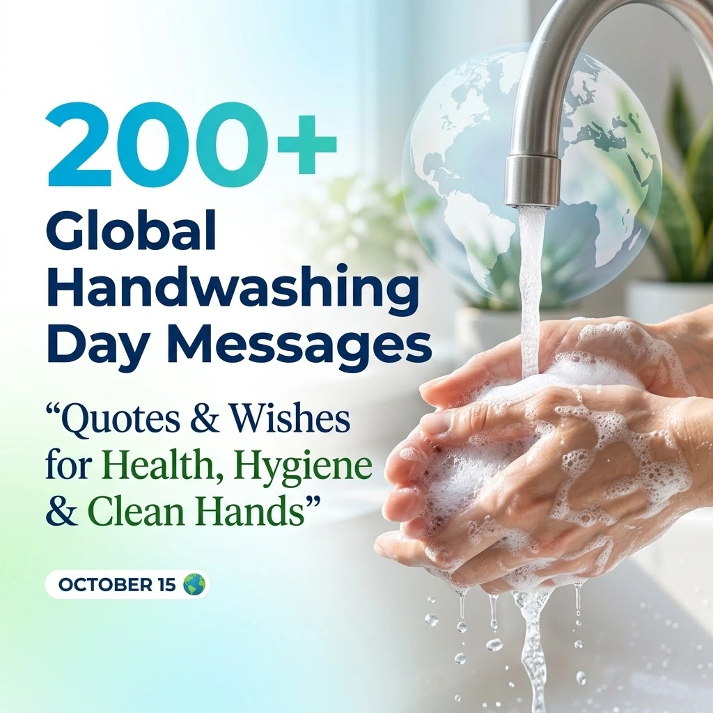 200+ Global Handwashing Day Messages, Quotes & Wishes to Promote Health, Hygiene & Clean Hands 🧼🌍200+ Global Handwashing Day Messages, Quotes & Wishes to Promote Health, Hygiene & Clean Hands 🧼🌍
