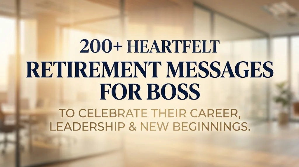 200+ Heartfelt Retirement Messages for Boss to Celebrate Their Career, Leadership & New Beginnings