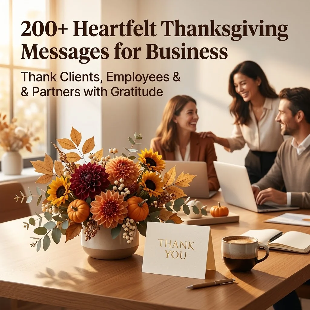 200+ Heartfelt Thanksgiving Messages for Business to Thank Clients, Employees & Partners