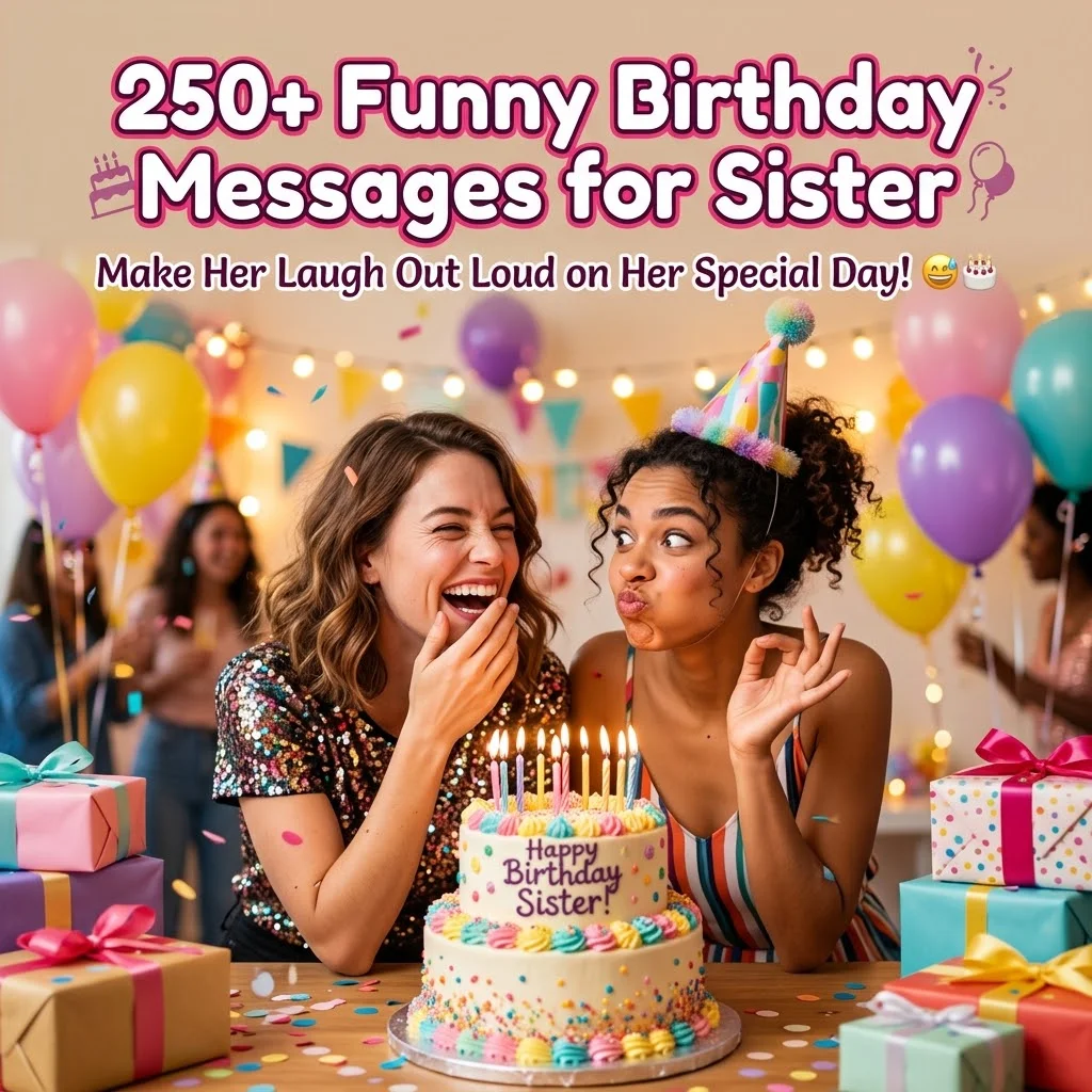 250+ Funny Birthday Messages for Sister to Make Her Laugh Out Loud