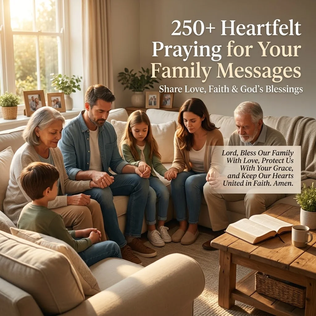 250+ Heartfelt Praying for Your Family Messages to Share Love, Faith & God’s Blessings