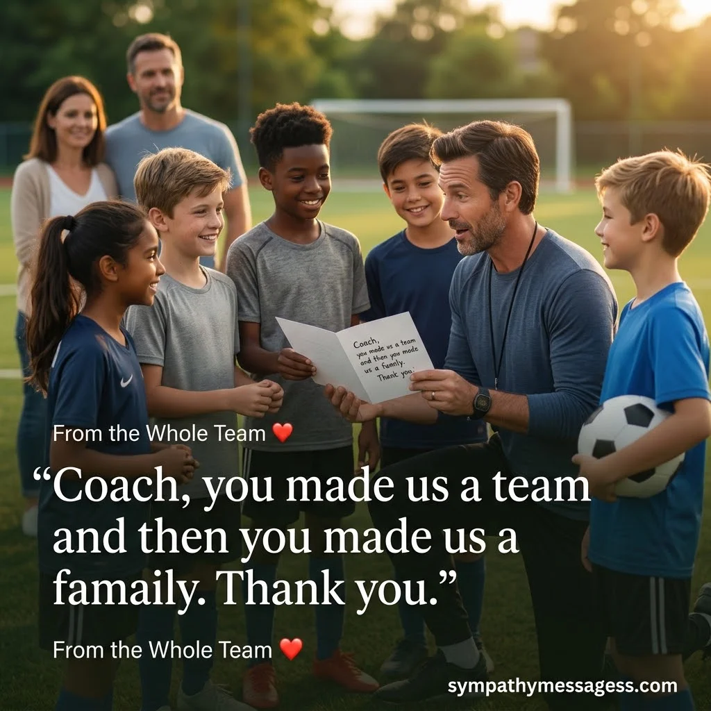 National Coaches Day Card Messages from Teams, Parents & Players