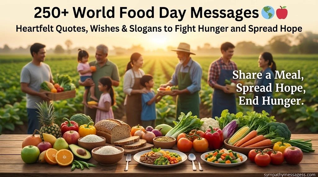 250+ Heartfelt World Food Day Messages, Quotes & Wishes to Promote Food Security, Fight Hunger & Spread Hope 🌍🍎
