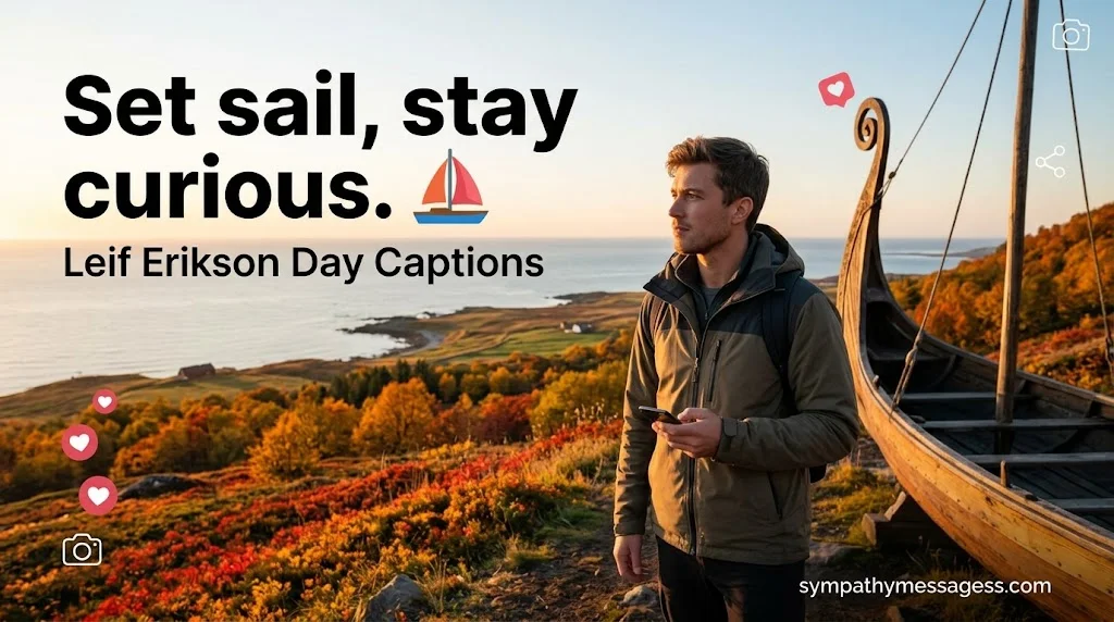 Leif Erikson Day Captions for Instagram, Facebook & WhatsApp