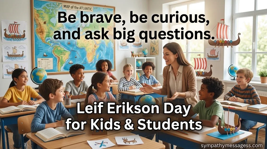 Leif Erikson Day Messages for Kids, Students & Teachers