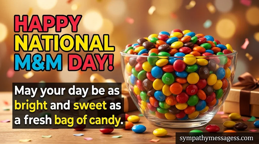 Happy National M&M Day Messages and Wishes