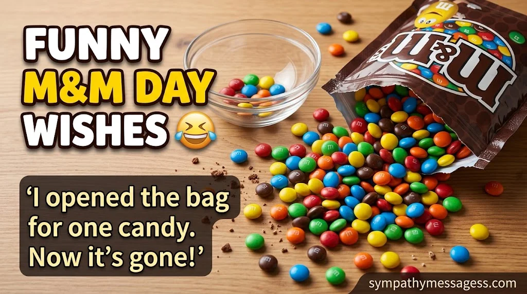 Funny National M&M Day Wishes and Puns