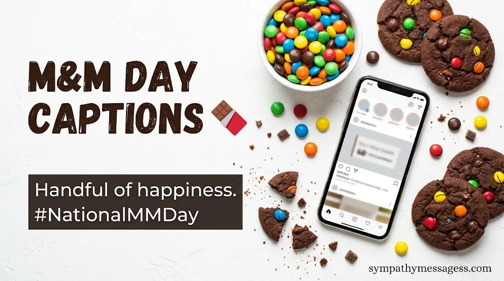 National M&M Day Captions and Hashtags for Social Media